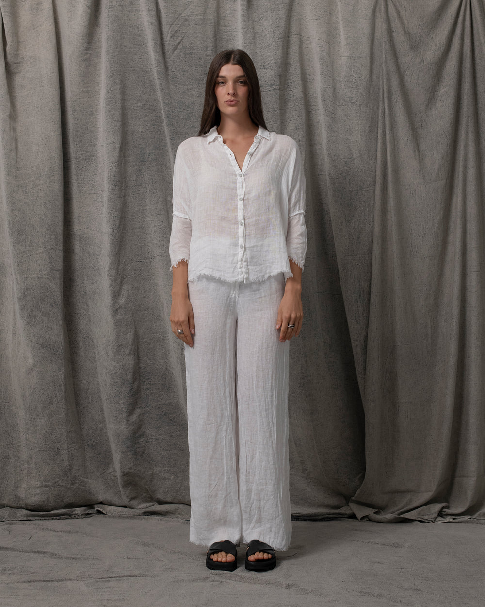 Eva Pants Linen White