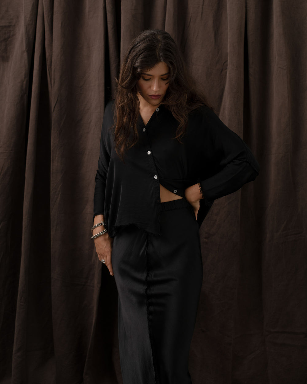 Virginia Skirt Rayon Black