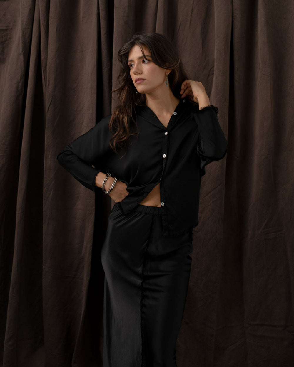 Virginia Skirt Rayon Black