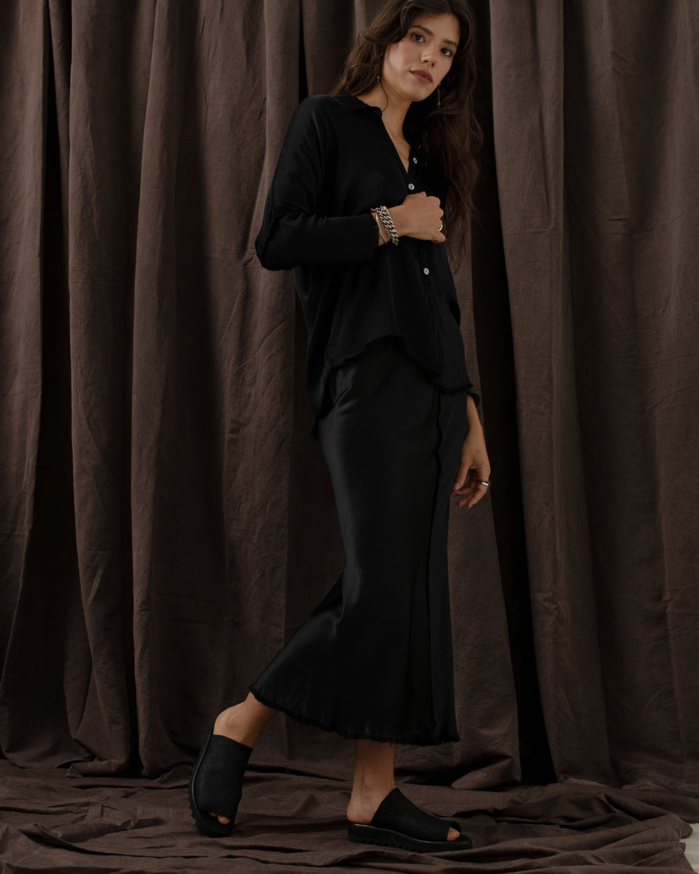 Virginia Skirt Rayon Black