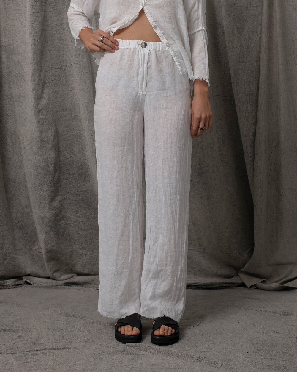 Eva Pants Linen White