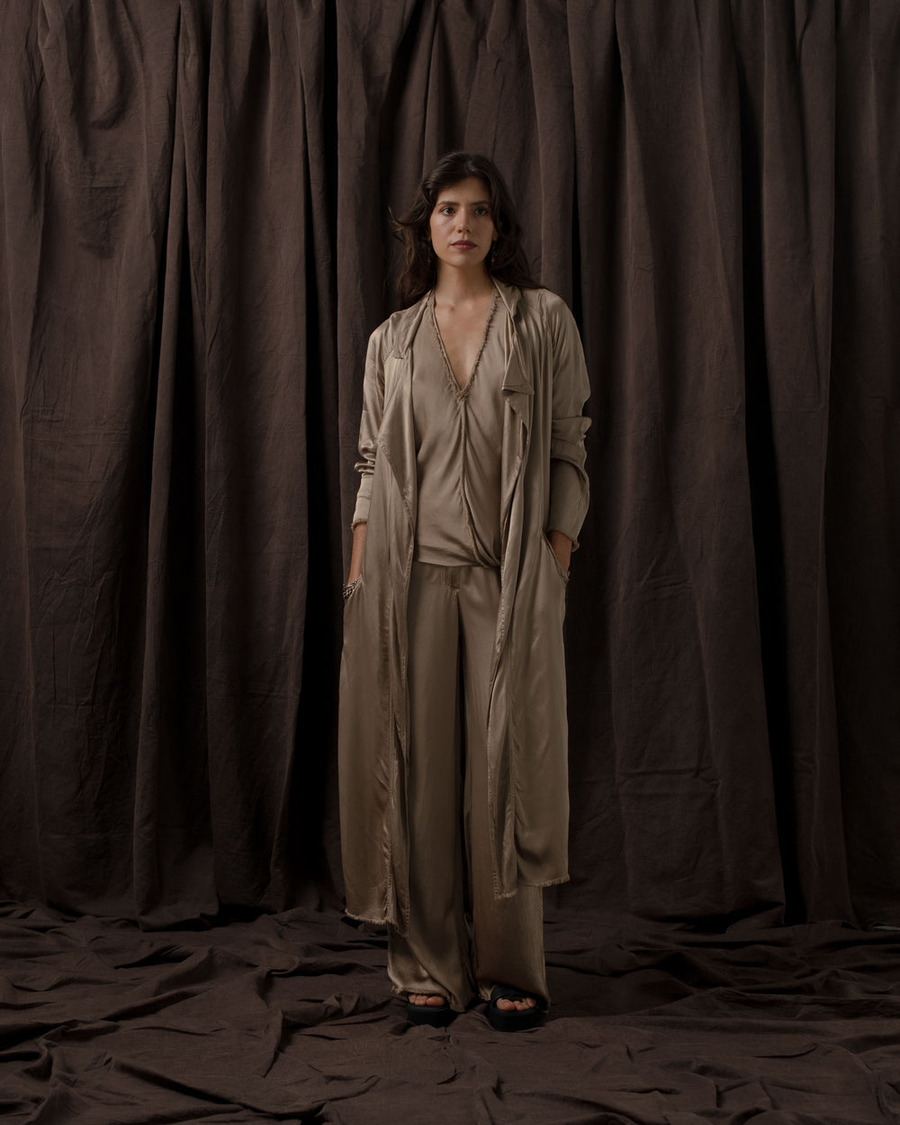Eva Pants Rayon Antique Gold