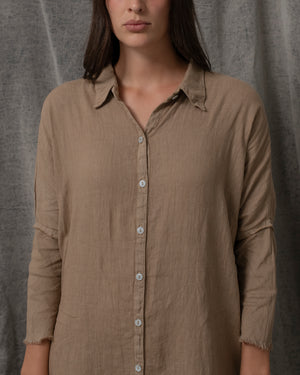 Shirt Dress Linen Antique Gold