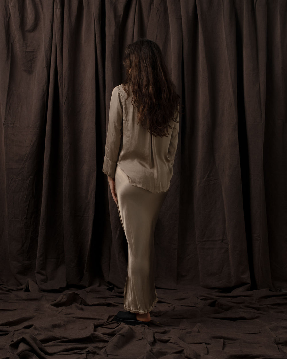 Noami Skirt Rayon Antique Gold