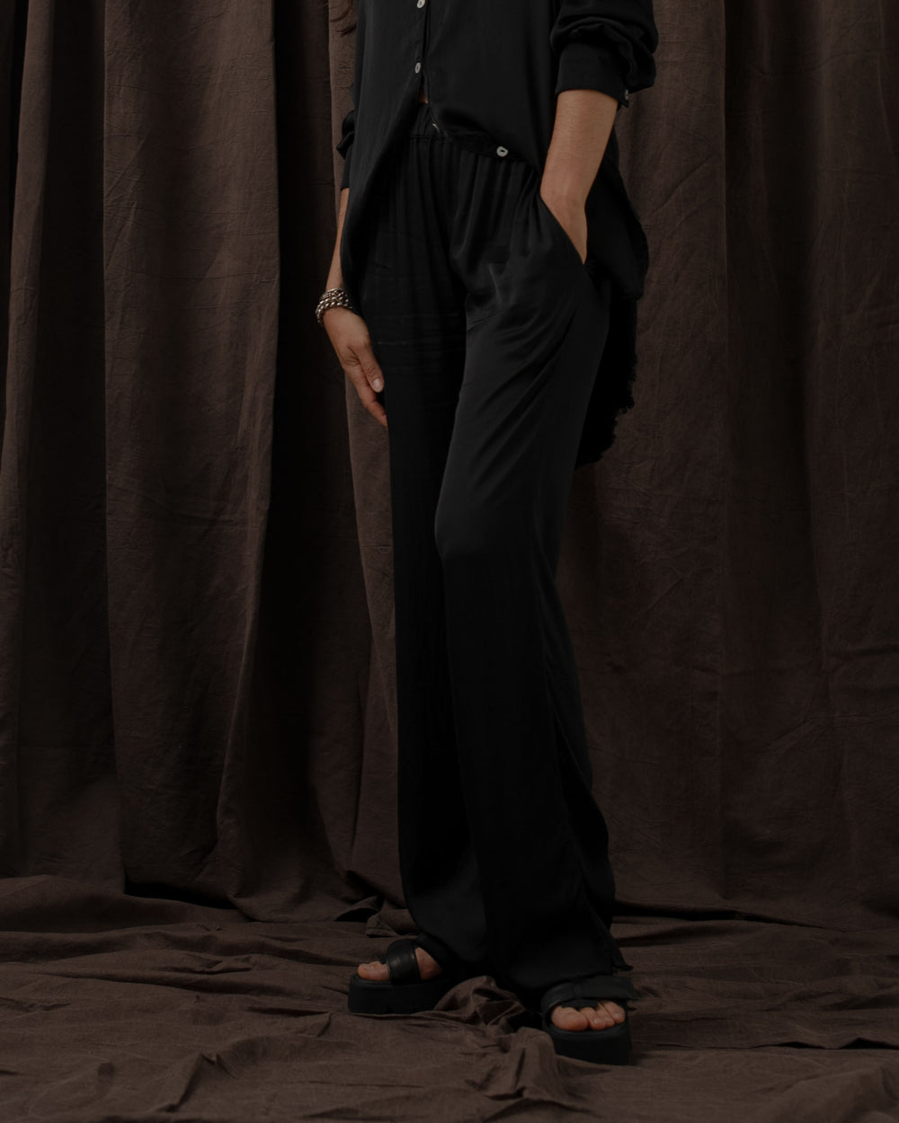 Meloni Pants Rayon Black