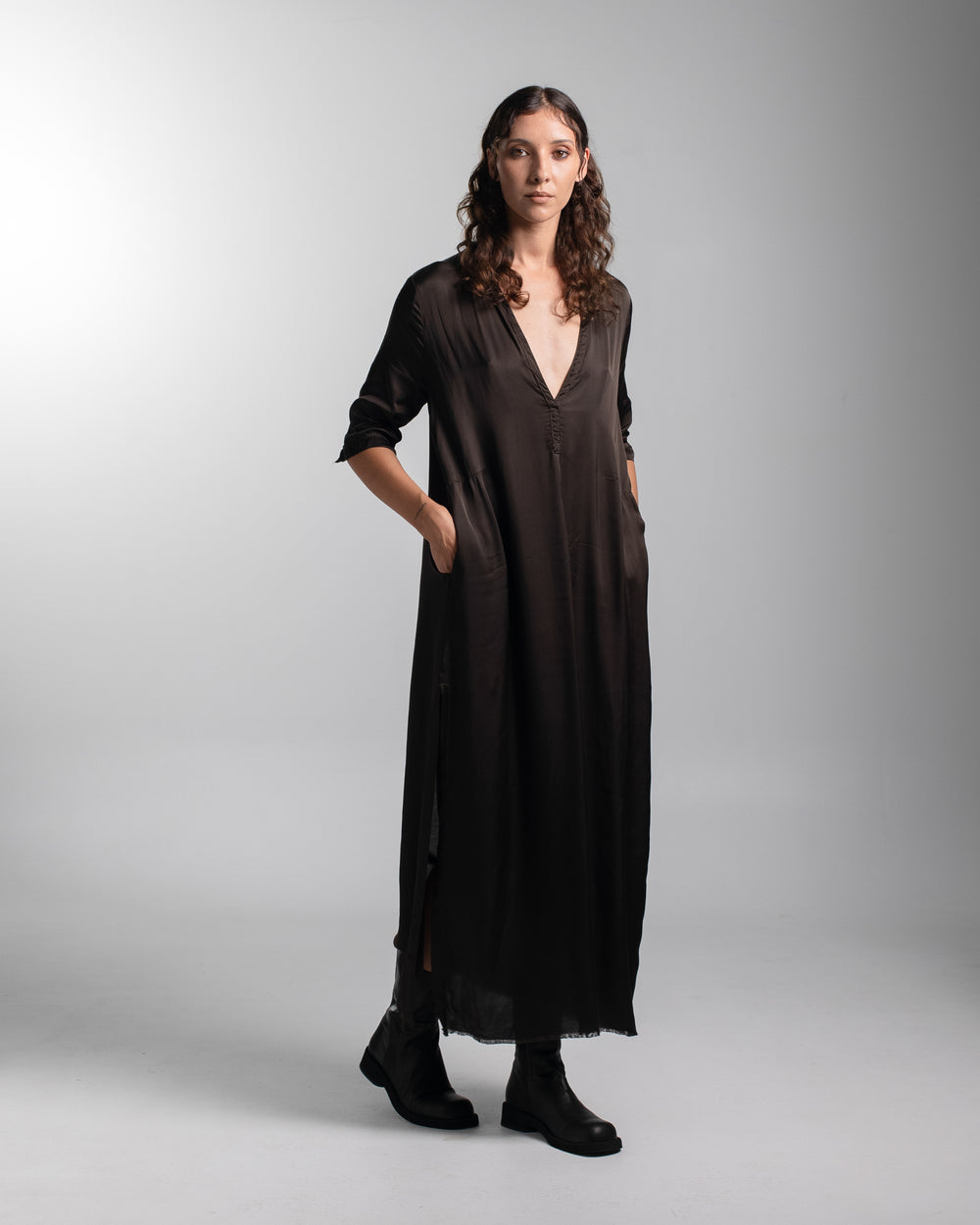 Alla Dress Rayon Chocolate