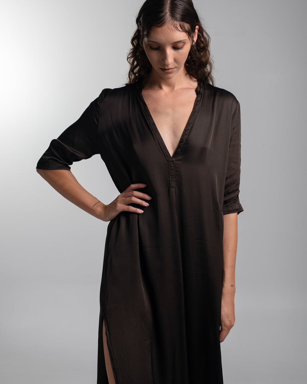 Alla Dress Rayon Chocolate