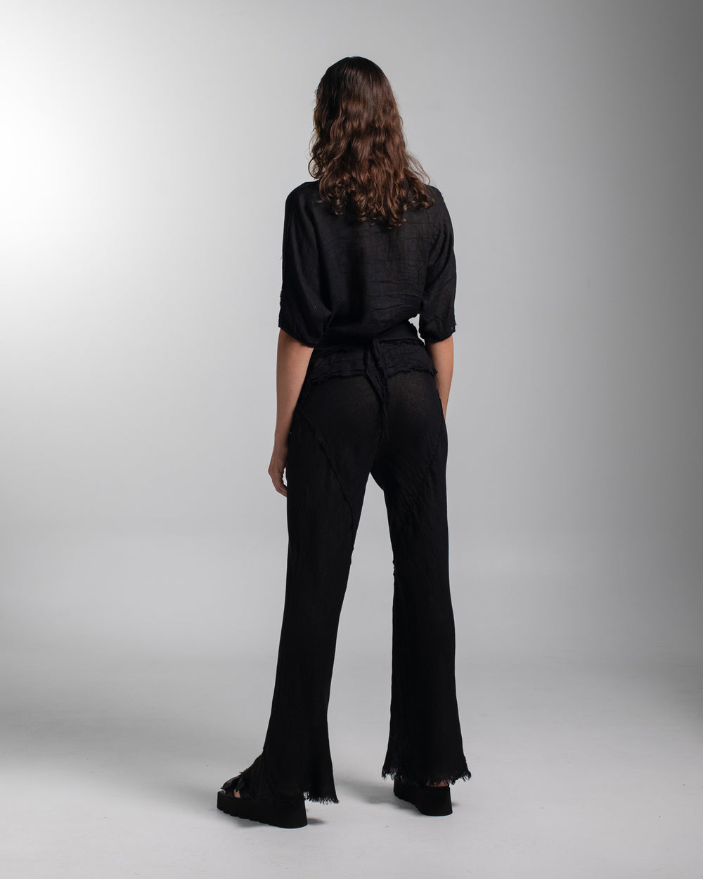 Ballet Blouse Linen Black