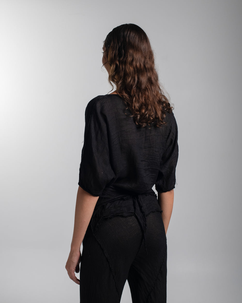 Ballet Blouse Linen Black