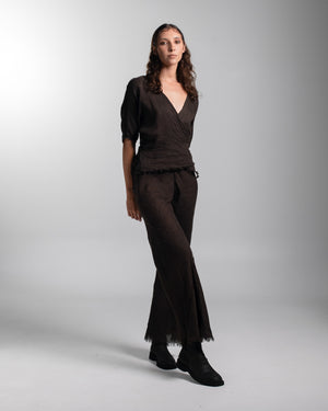 Milano Pants Linen Chocolate