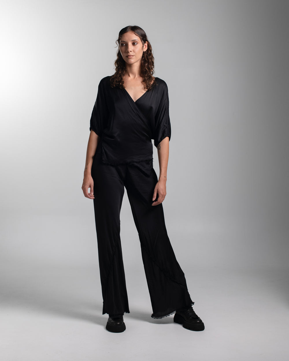 Ballet Blouse Rayon Black