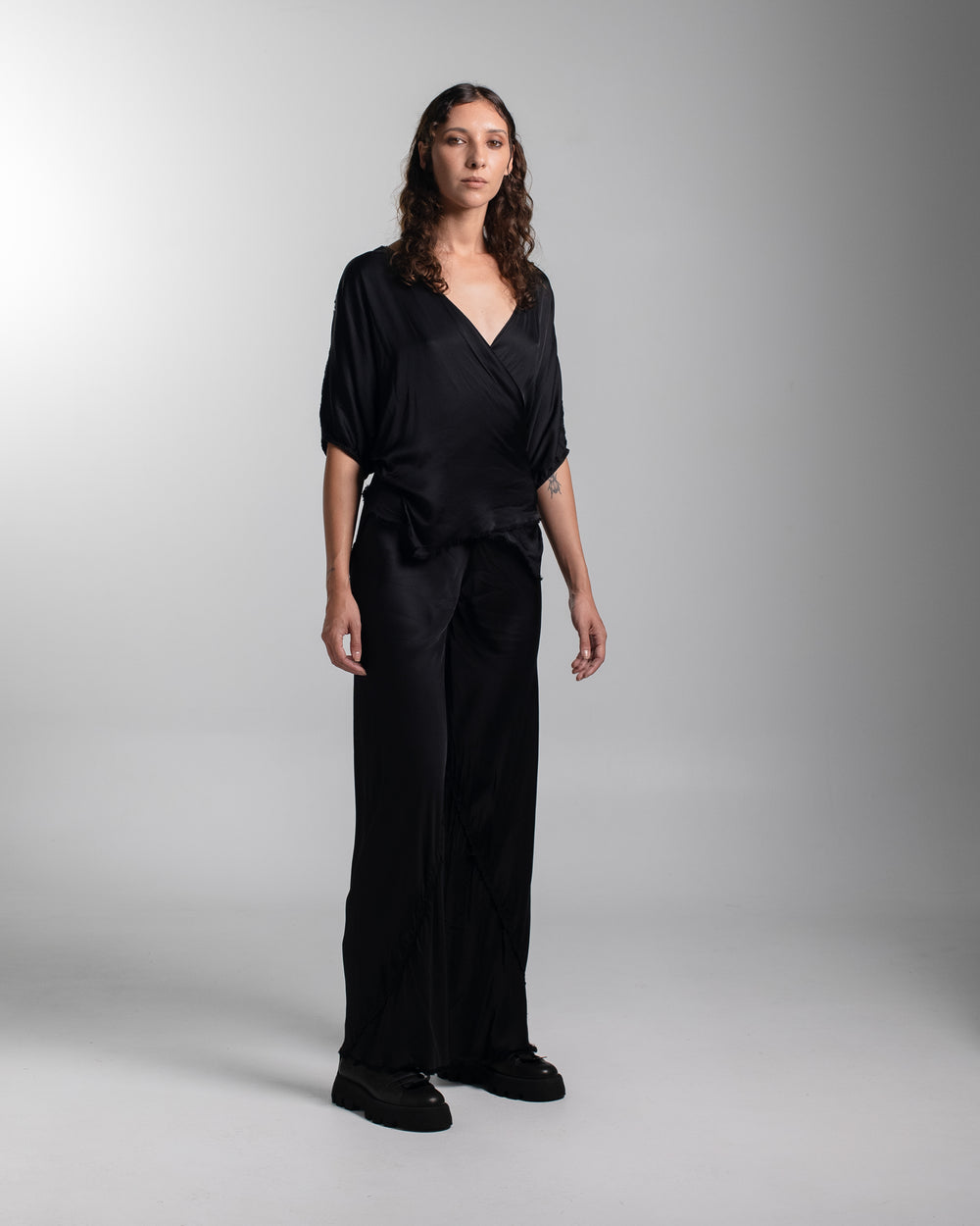 Ballet Blouse Rayon Black