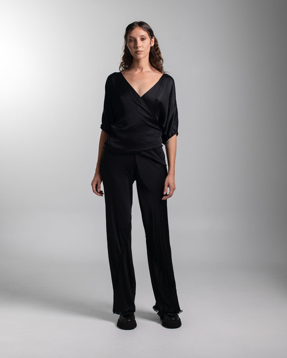 Ballet Blouse Rayon Black