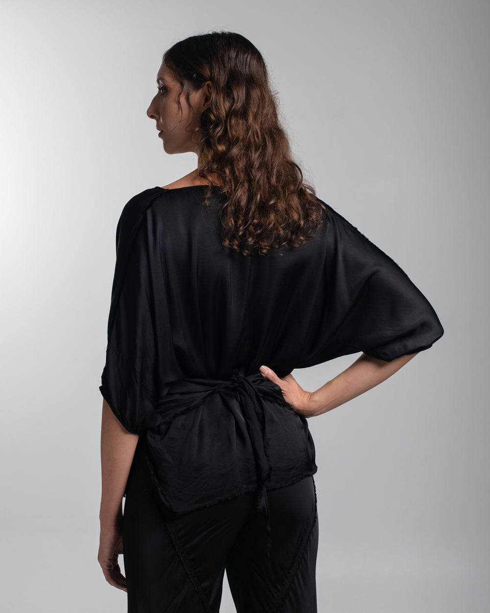 Ballet Blouse Rayon Black
