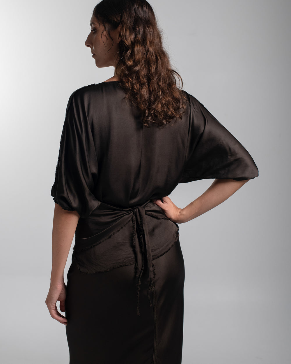 Ballet Blouse Rayon Chocolate