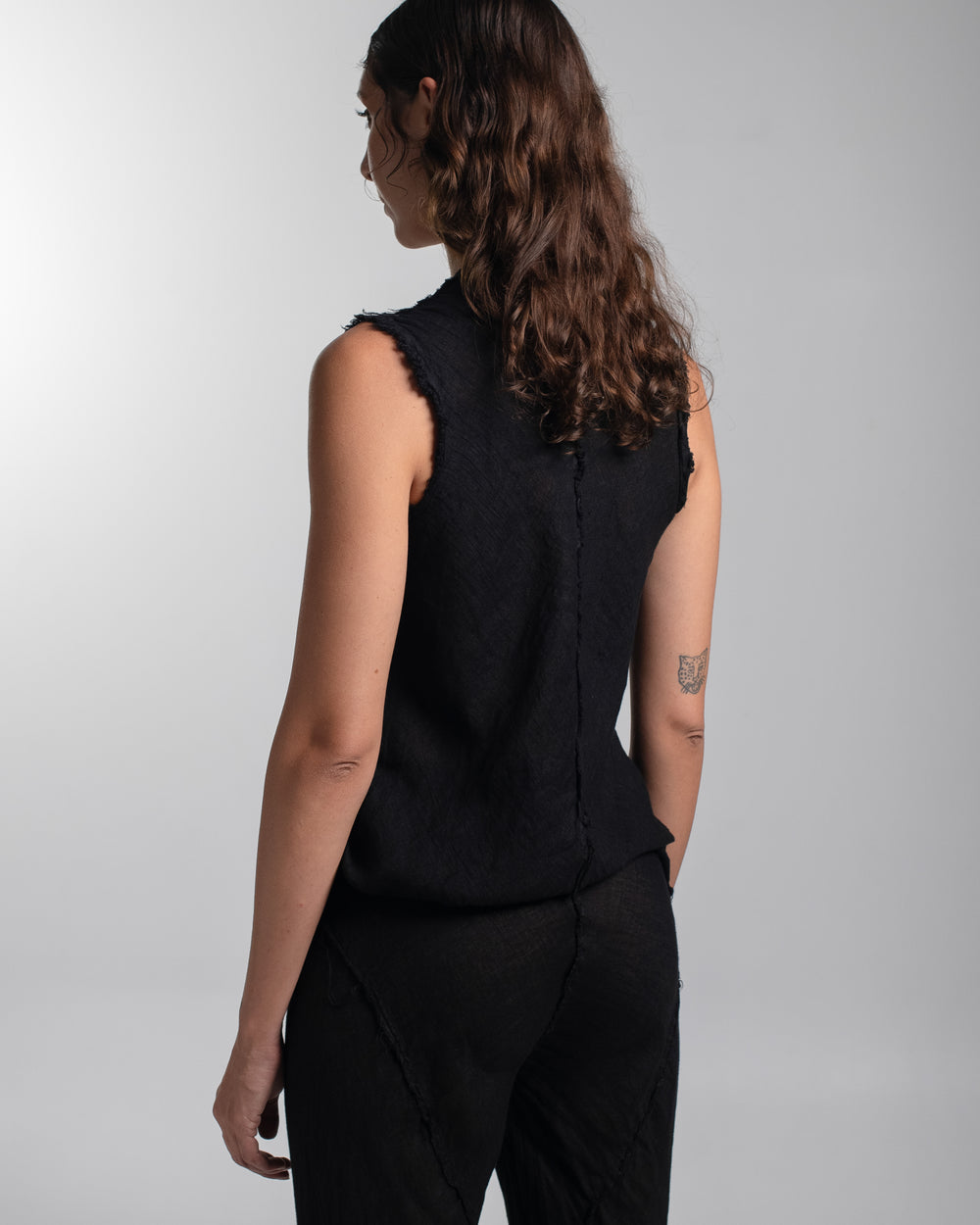 Boca Top Linen Black