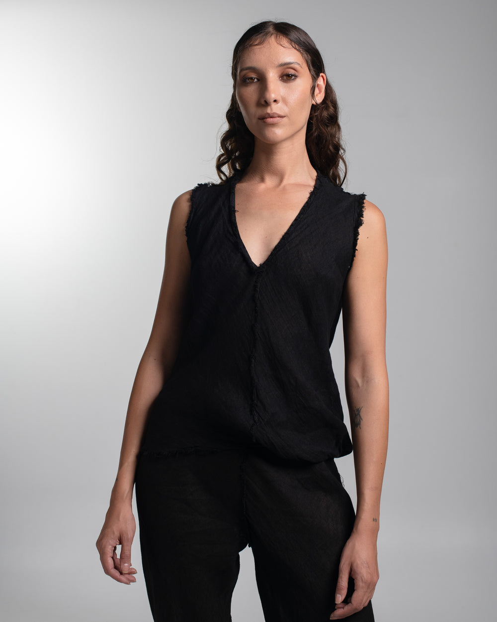 Boca Top Linen Black