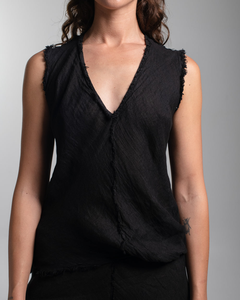 Boca Top Linen Black