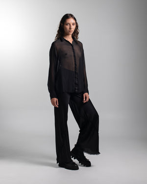 Capri Chiffon Shirt Black