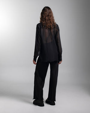 Capri Chiffon Shirt Black