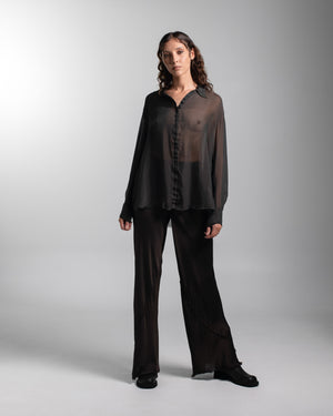 Capri Chiffon Shirt Chocolate