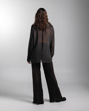 Capri Chiffon Shirt Chocolate