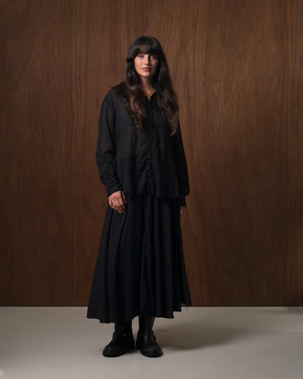 Capri Shirt Cotton Black