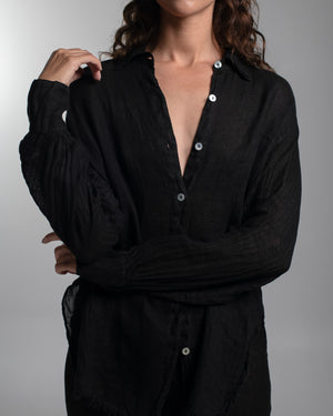 Capri Shirt Linen Black
