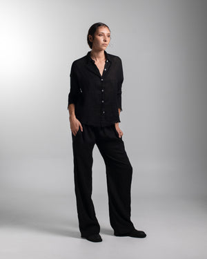 Dijon Shirt Linen Black