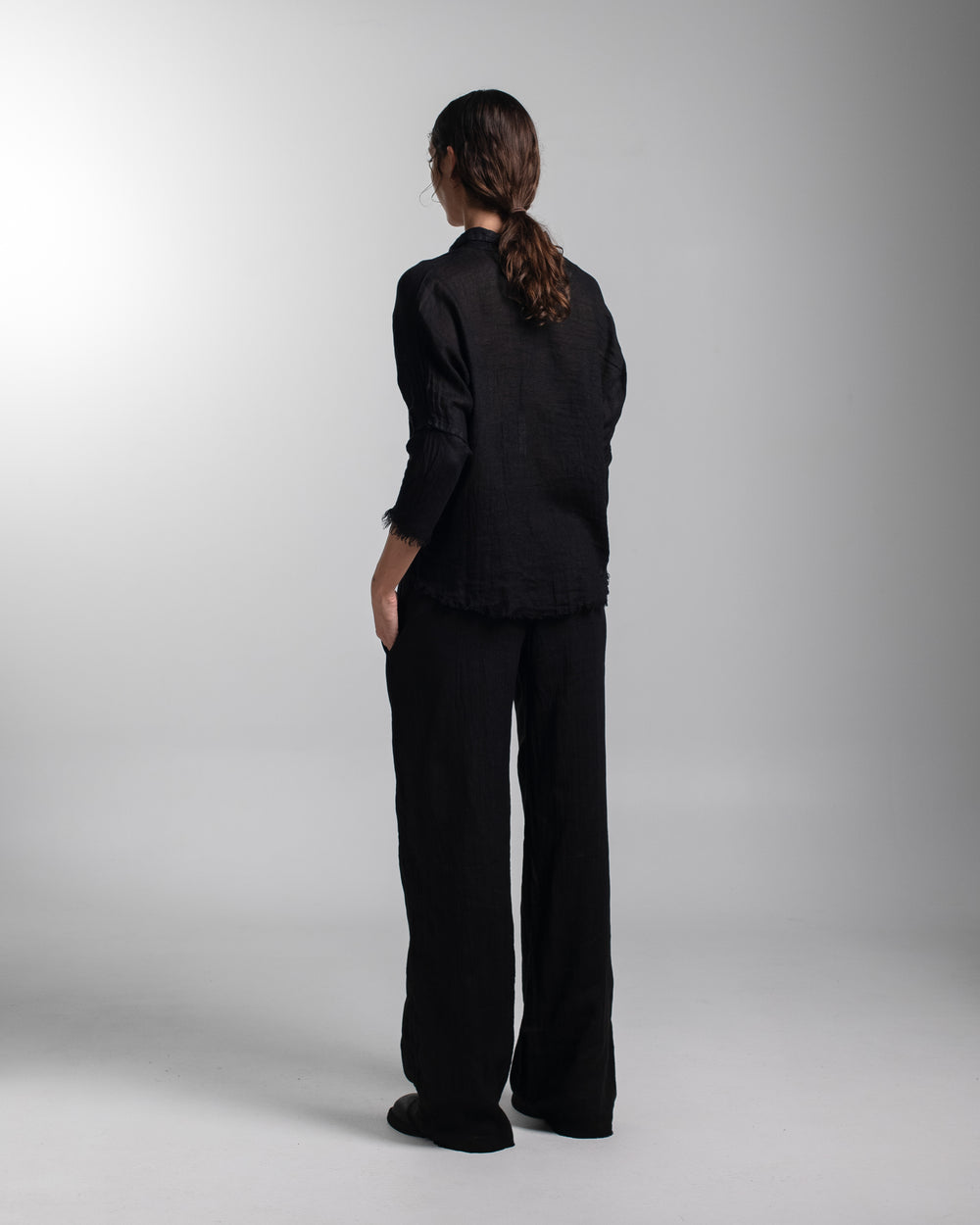 Meloni Pants Linen Black