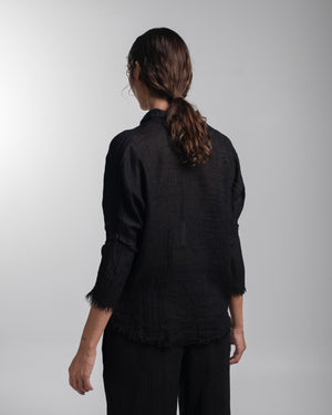 Dijon Shirt Linen Black
