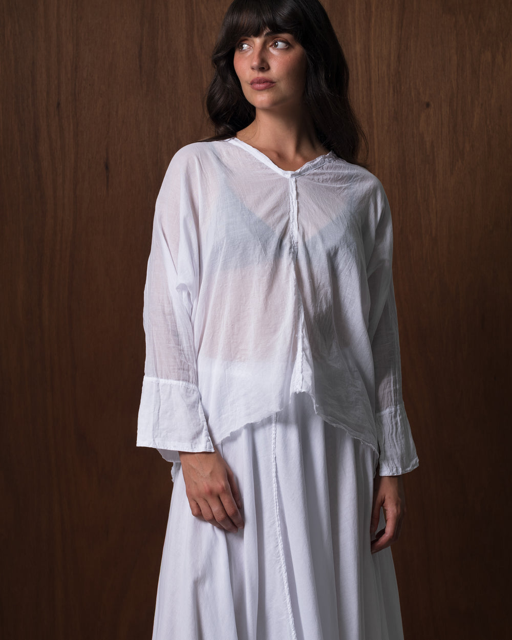 Layla Blouse Cotton White O/S