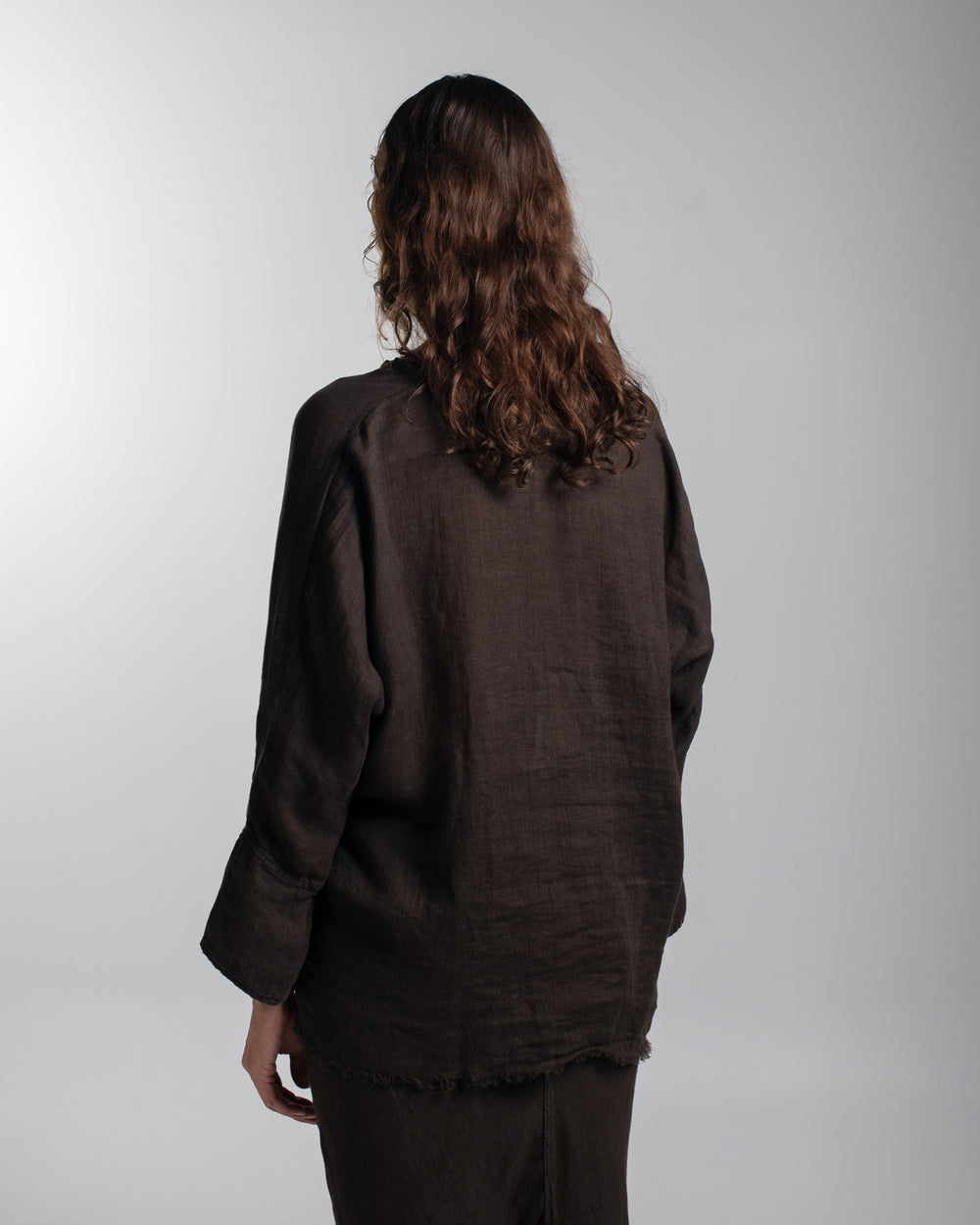 Layla Blouse Linen Chocolate O/S