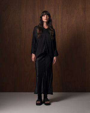 Layla Blouse Rayon Black