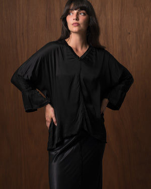Layla Blouse Rayon Black
