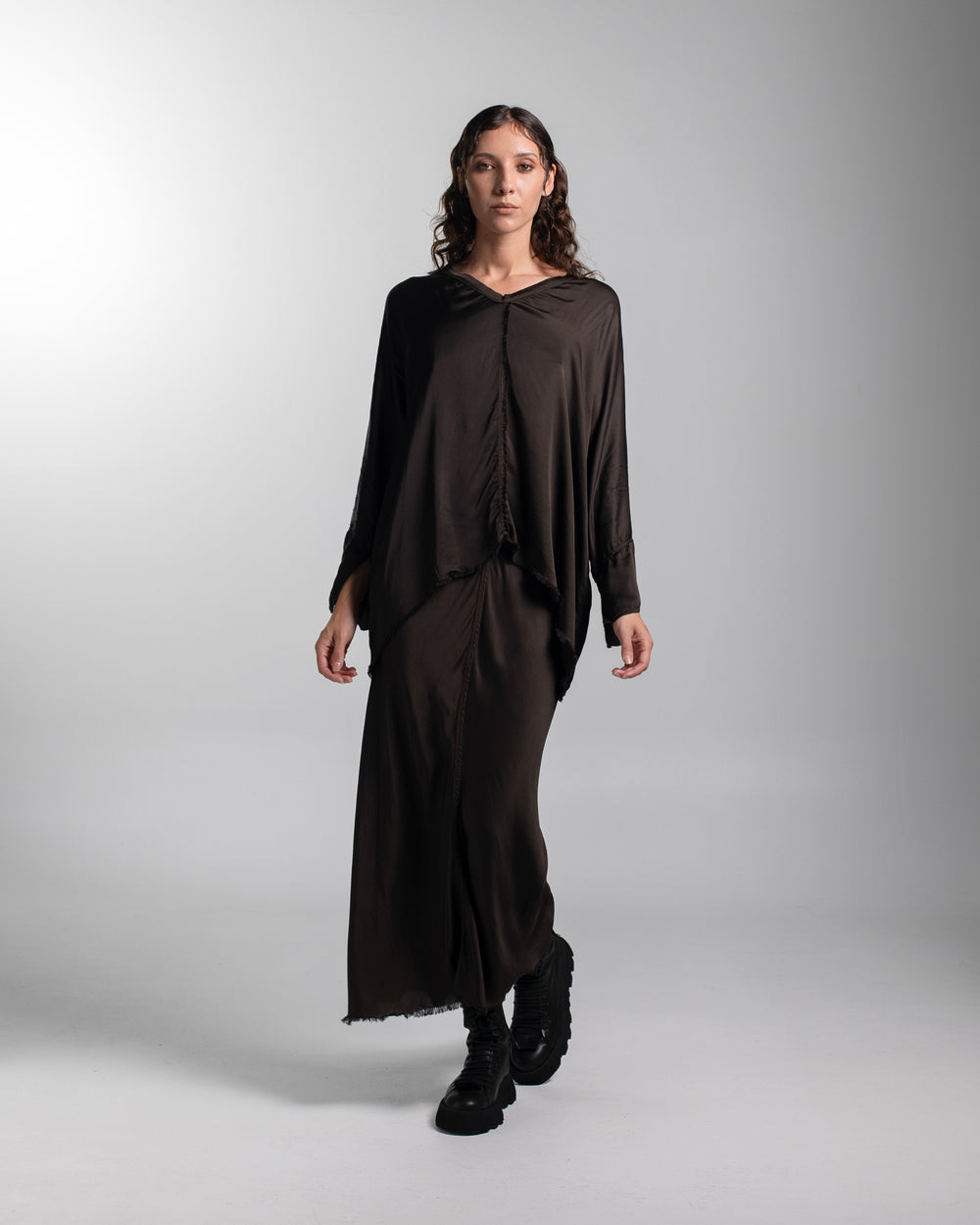 Layla Blouse Rayon Chocolate O/S