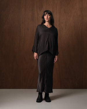 Layla Blouse Rayon Chocolate