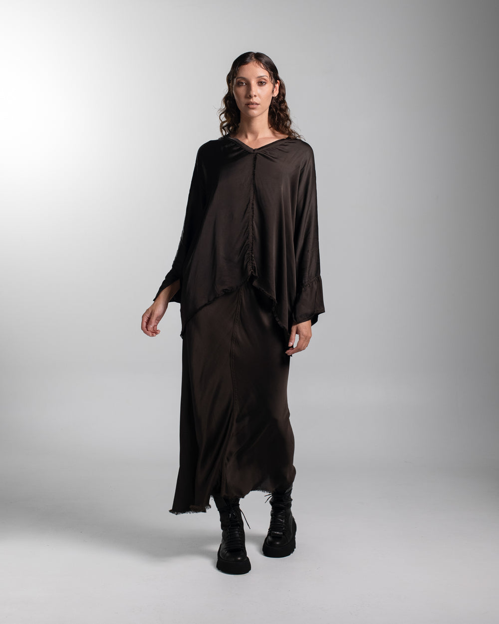 Layla Blouse Rayon Chocolate O/S