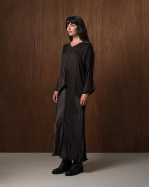 Layla Blouse Rayon Chocolate