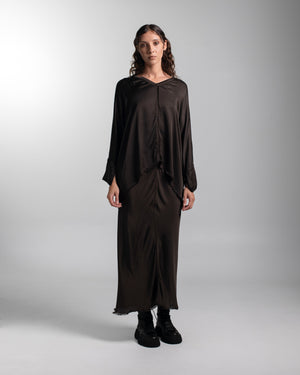 Layla Blouse Rayon Chocolate O/S
