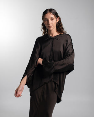 Layla Blouse Rayon Chocolate O/S