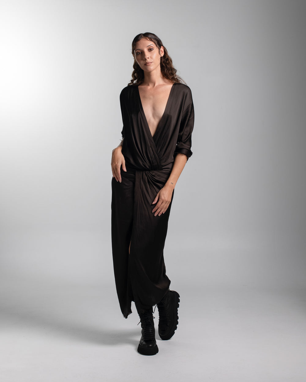 Lily Dress Rayon Chocolate