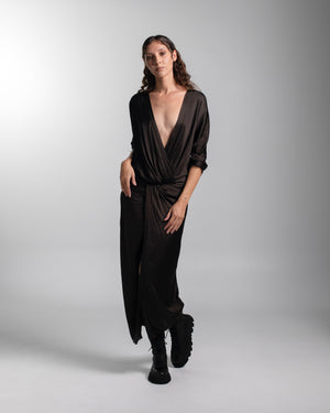 Lily Dress Rayon Chocolate