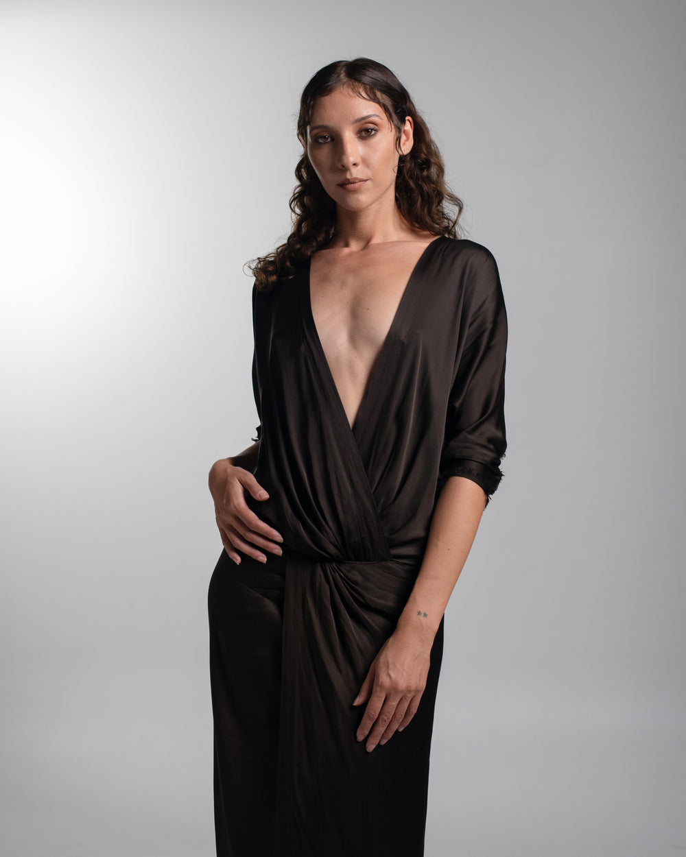 Lily Dress Rayon Chocolate
