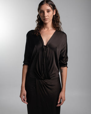 Lily Dress Rayon Chocolate