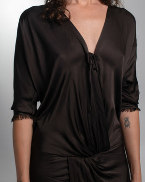 Lily Dress Rayon Chocolate