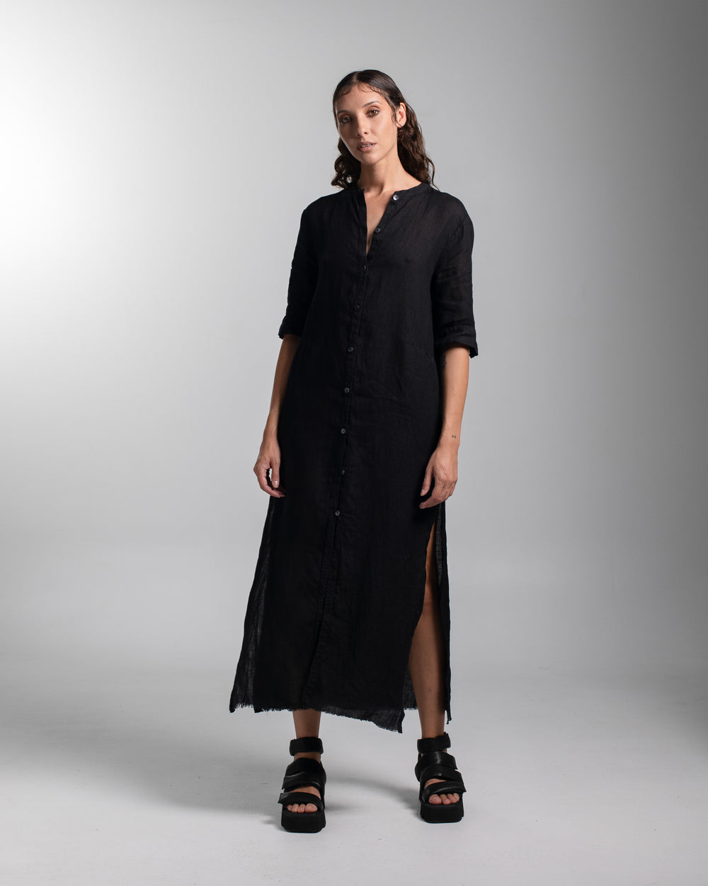 Marakesh Dress Linen Black