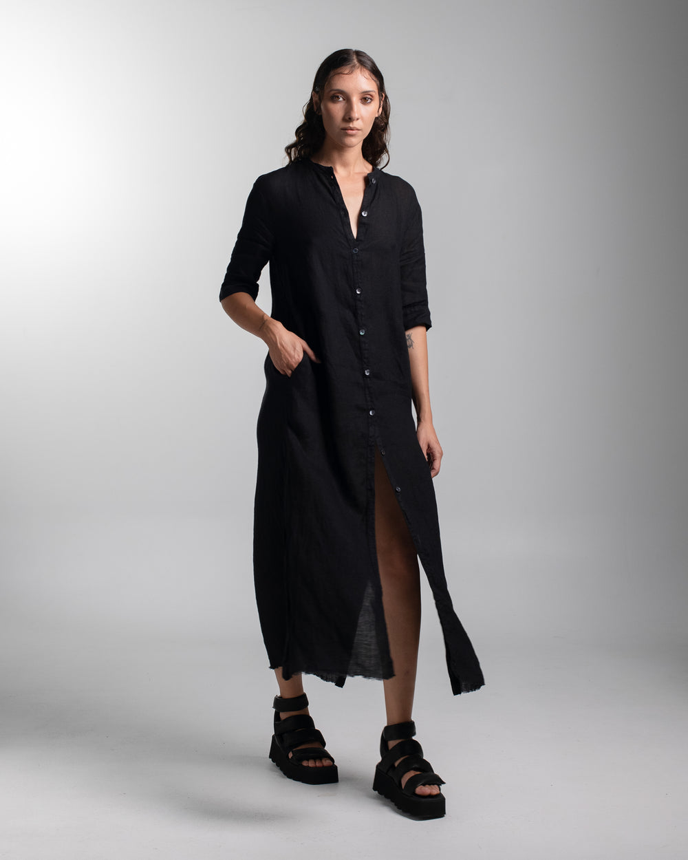 Marakesh Dress Linen Black