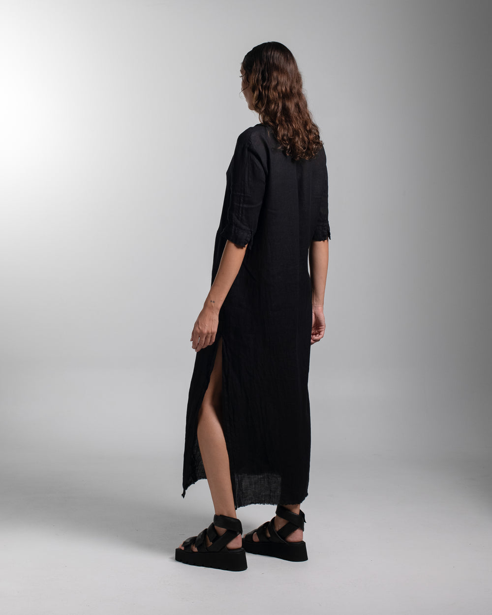 Marakesh Dress Linen Black