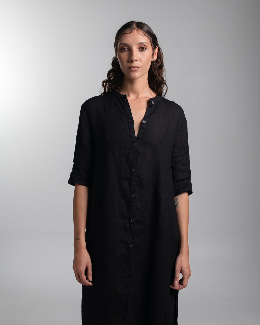 Marakesh Dress Linen Black
